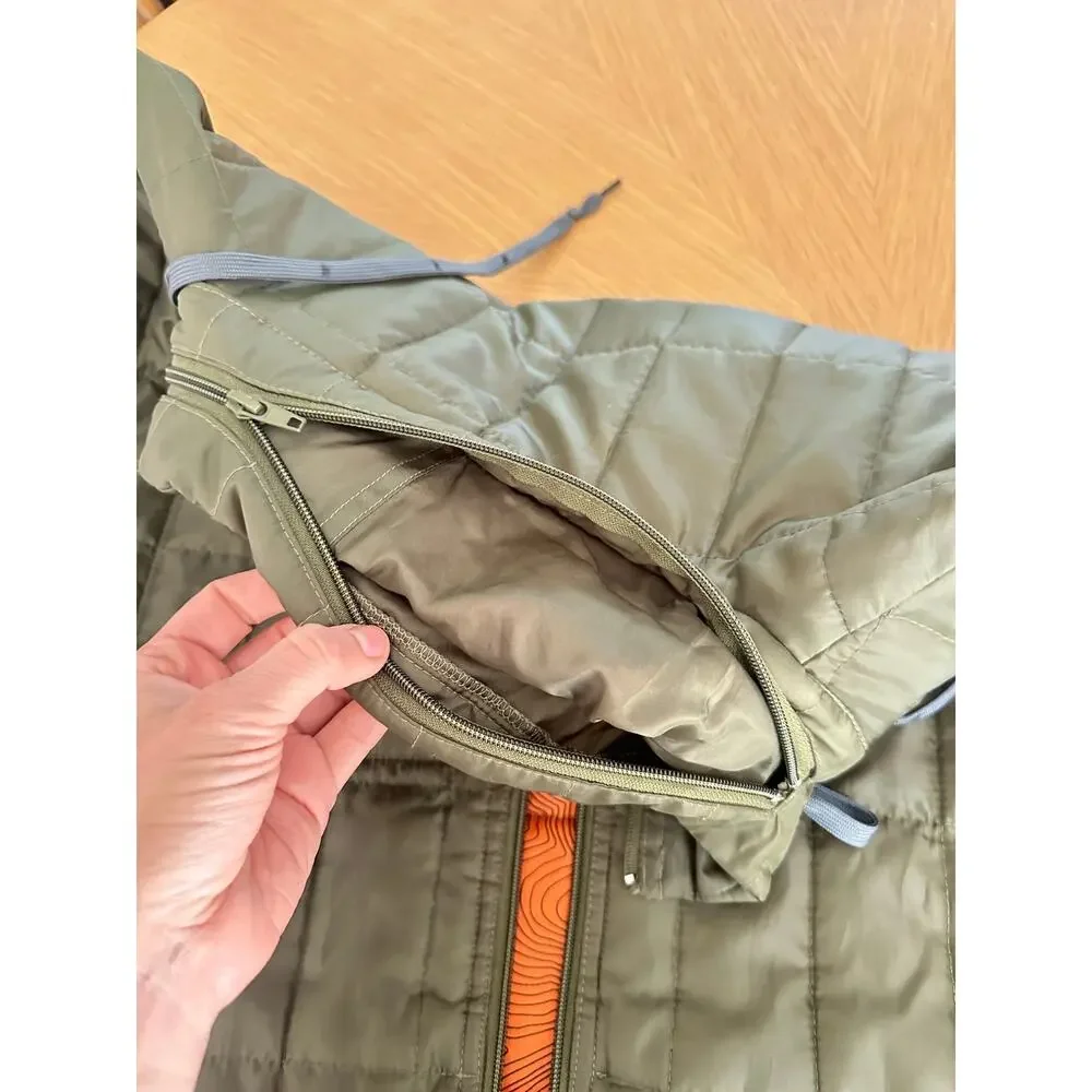 HippyTree Hunter Series Jacket Large Olive Green Hooded Quilted Outdoor NWOT